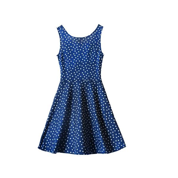 Blue Polka Dot Dress